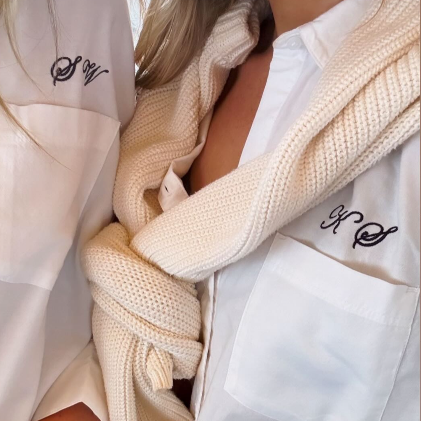 White Custom Boyfriend Button-Down