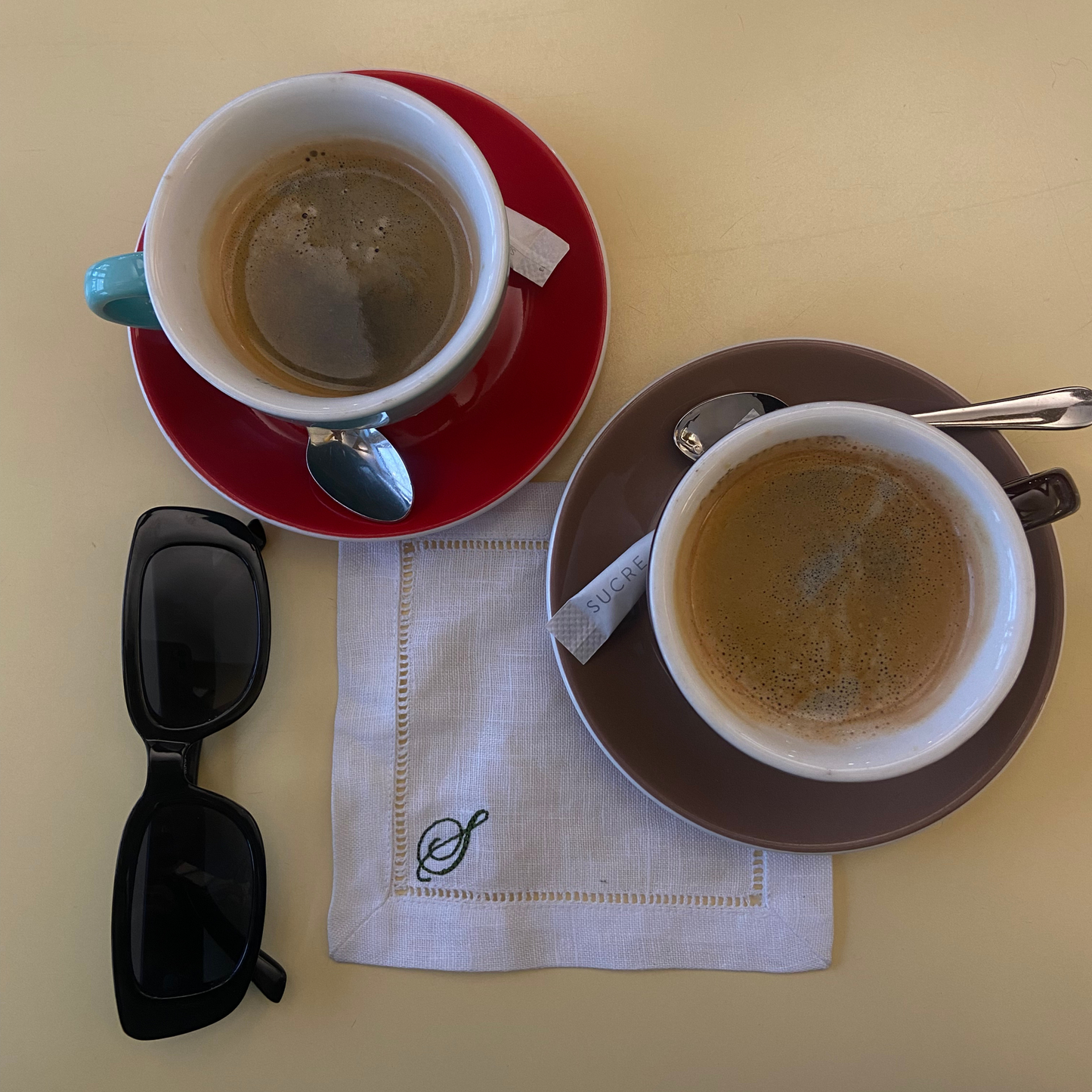 Single Initial Cocktail Napkin (Set of 4)