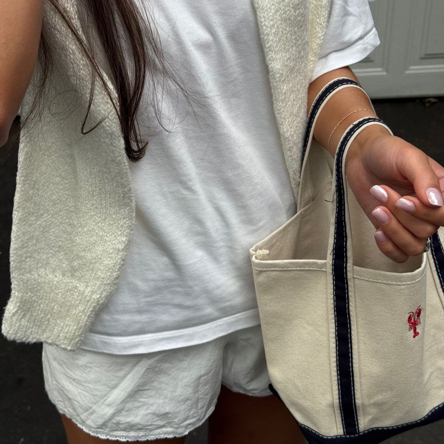 Small Navy Lobster Tote
