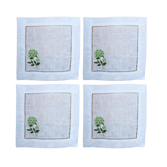 Hydrangea Cocktail Napkins (Set of 4)